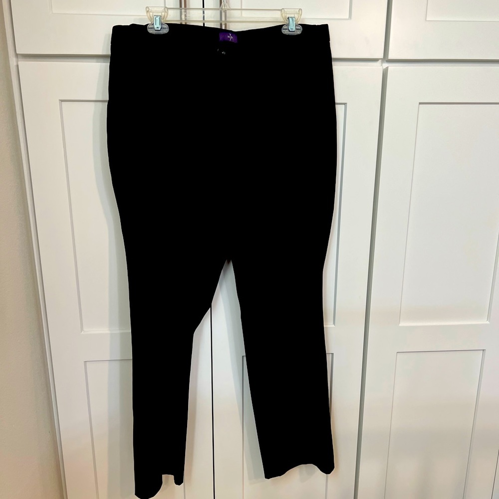 NYDJ black dress pant size 14W; Good used condition